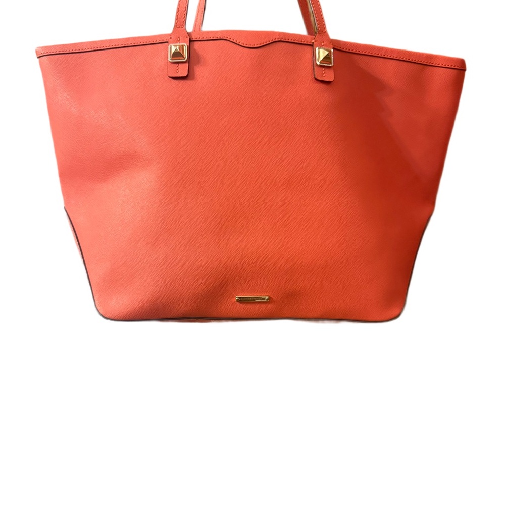 Rebecca Minkoff Everywhere Leather Vibrant Coral Tote - Picture 2 of 16